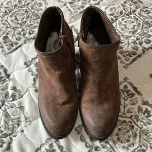 Leather Brown Booties